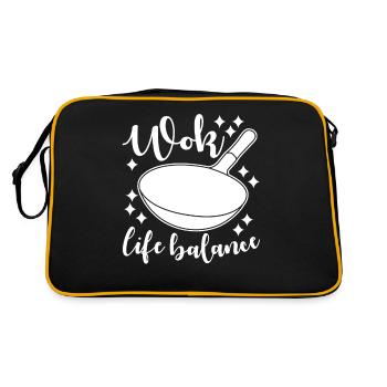 Wok Kochpfanne - Retro Tasche - Schwarz/Gold - Hinten