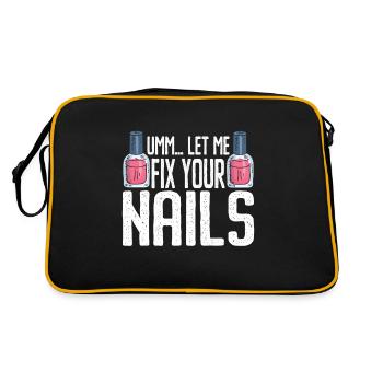 Nail Technician Nail Salon Nail Tech - Retro Bag - black/gold - Back