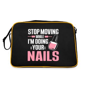 Nail Technician Nail Salon Nail Tech - Retro Bag - black/gold - Back