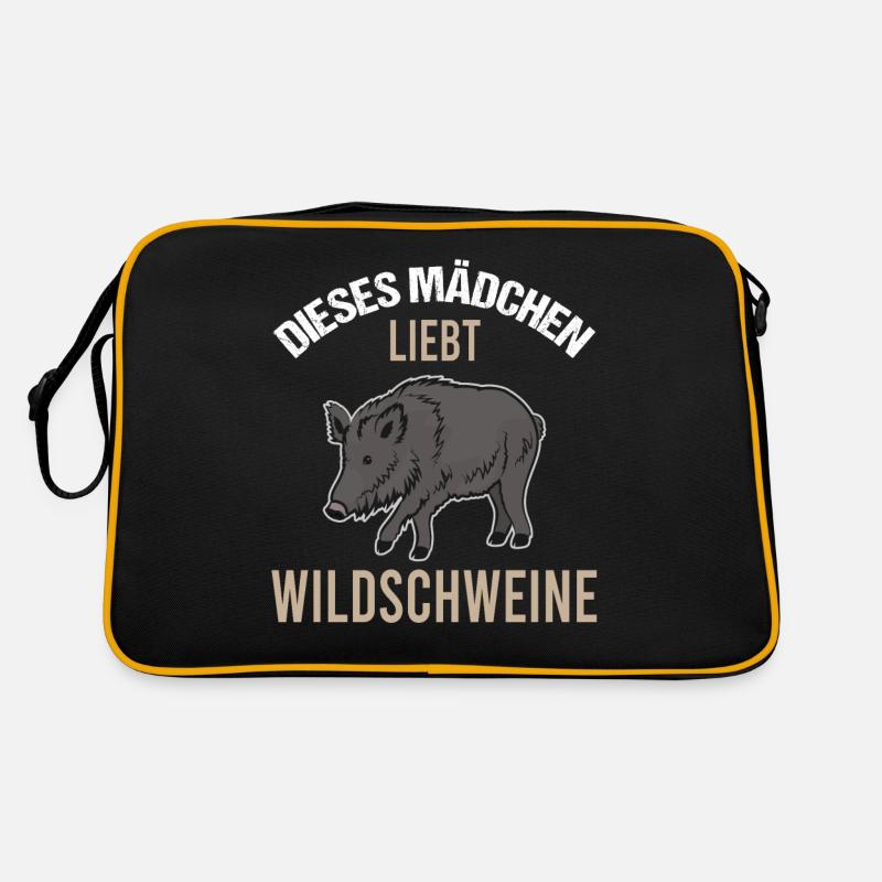 Mädchen Wildschweinliebe Charmantes Geschenk Retro Tasche