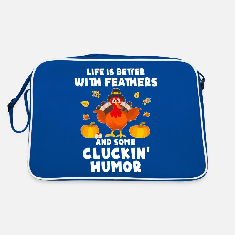 Truthahn Erntedankfest Retro Tasche