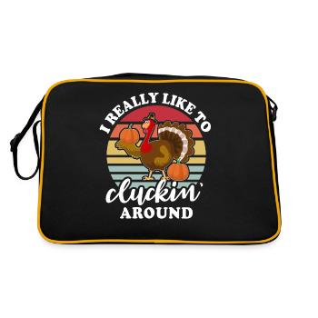 Dinde Thanksgiving - Sac Retro - noir/or - Dos