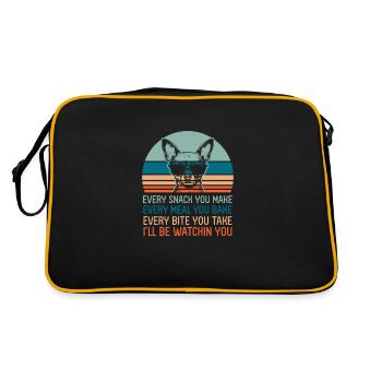 Chihuahua chien chien école chien propriétaire cadeau - Sac Retro - noir/or - Dos
