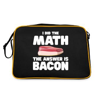 Bacon Nourriture Porc Bacon - Sac Retro - noir/or - Dos