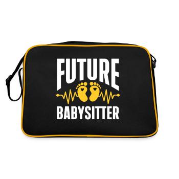 Nanny Daycare Babysitter - Retro Bag - black/gold - Back