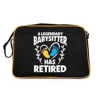 Nanny Daycare Babysitter - Retro Bag - black/gold - Back