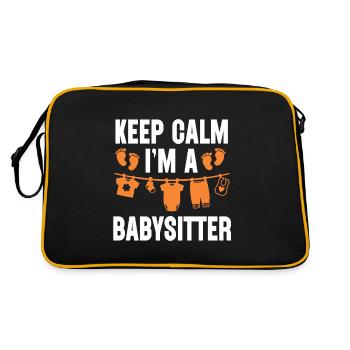Nanny Daycare Babysitter - Retro Bag - black/gold - Back