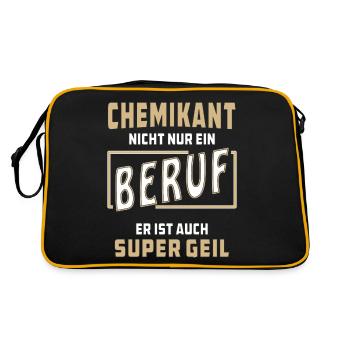 CHEMIKANT NICHT NUR EIN BERUF - Retro Tasche - Schwarz/Gold - Hinten