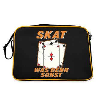 SKAT WHAT ELSE - Retro Bag - black/gold - Back