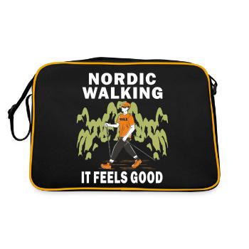 NORDIC WALKING RUN WITH - Retro Bag - black/gold - Back