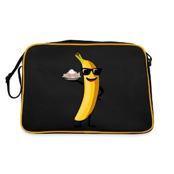 Banane Banana Split Bananes - Sac Retro - noir/or - Dos