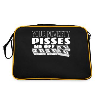 Le capitalisme : les actions du marché des riches et des pauvres - Sac Retro - noir/or - Dos