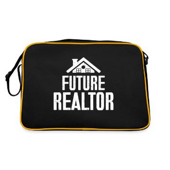 Makler Geschenk Für Immobilienmakler - Retro Tasche - Schwarz/Gold - Hinten