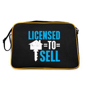 Makler Geschenk Für Immobilienmakler - Retro Tasche - Schwarz/Gold - Hinten