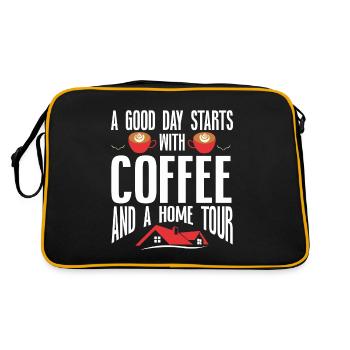 Makler Geschenk Für Immobilienmakler - Retro Tasche - Schwarz/Gold - Hinten