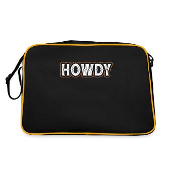 Cowboy Cowboystiefel Western Geschenk - Retro Tasche - Schwarz/Gold - Hinten
