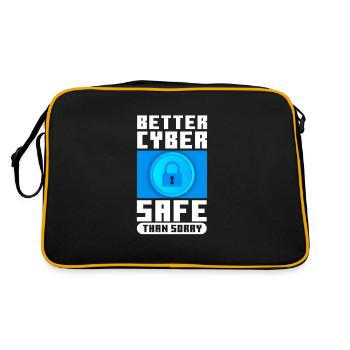 Hacker Coder Computerfreak Nerd Hacking Geschenk - Retro Tasche - Schwarz/Gold - Hinten