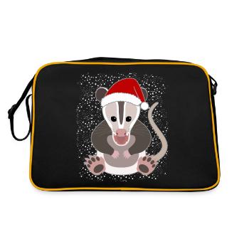 Doux Noël Dax Flocons de neige festifs - Sac Retro - noir/or - Dos