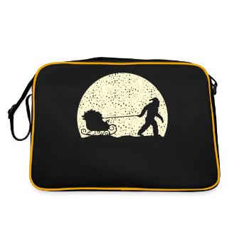Grumpy Moonlight Christmas Sleigh Holidays - Retro Bag - black/gold - Back