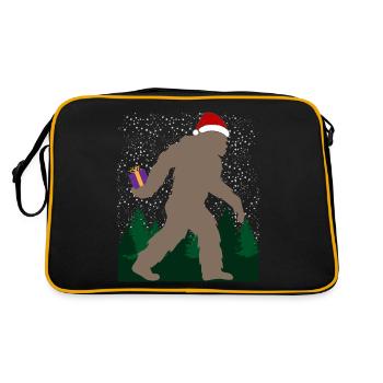 Grumpy Christmas Gift Happy Holidays - Retro Bag - black/gold - Back
