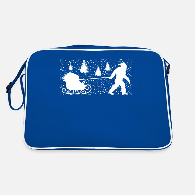 Grumpy Christmas Sleigh Festive Ride Retro Bag