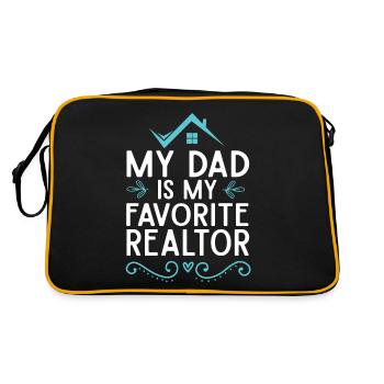 Makler Geschenk Für Immobilienmakler - Retro Tasche - Schwarz/Gold - Hinten