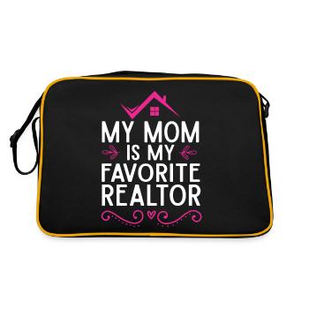 Makler Geschenk Für Immobilienmakler - Retro Tasche - Schwarz/Gold - Hinten