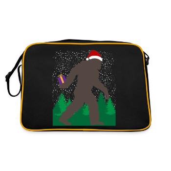 Christmas Gnome Gift Bearer Festive - Retro Bag - black/gold - Back