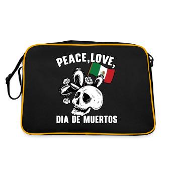 Paix Amour Dia De Muertos Dia De Muertos - Sac Retro - noir/or - Dos