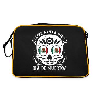 L’amour ne meurt jamais dia de muertos Dia De Muertos - Sac Retro - noir/or - Dos