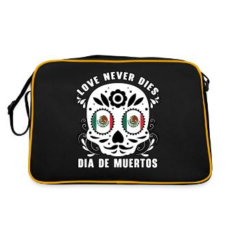 L’amour ne meurt jamais dia de muertos Dia De Muertos - Sac Retro - noir/or - Dos
