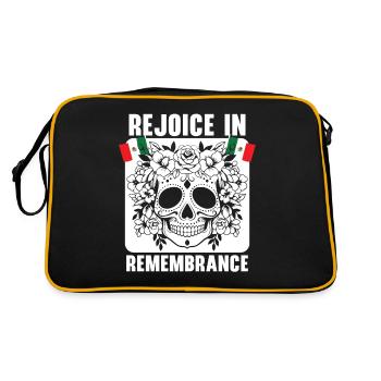 Rejoice in Remembrance Dia de Muertos - Retro Bag - black/gold - Back