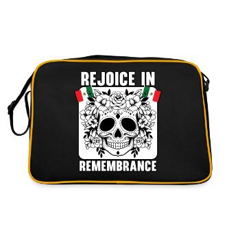Rejoice in Remembrance Dia de Muertos - Retro Bag - black/gold - Back