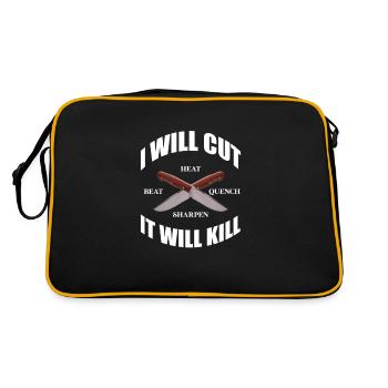 Blacksmith Schiede Anvil Cutler Gift - Retro Bag - black/gold - Back