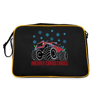 Cadeau de Noël camion festif ride - Sac Retro - noir/or - Dos