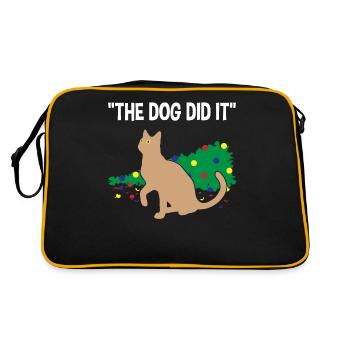 Chat espiègle culpabilité sur cadeau de chien - Sac Retro - noir/or - Dos