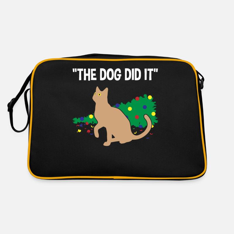Chat espiègle culpabilité sur cadeau de chien Sac Retro