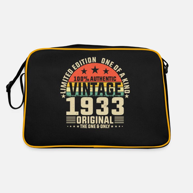 1933 - 90th Birthday Gift - Retro Bag - black/gold