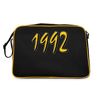 BIRTHDAY YEAR 1992 - Retro Bag - black/gold - Back