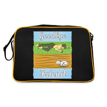 HUMAIN, TRISTE, CHAT - Sac Retro - noir/or - Dos