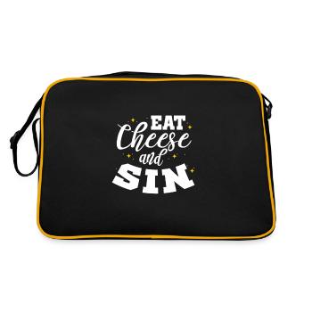 Cheese Cheesecake Food Gift - Retro Bag - black/gold - Back