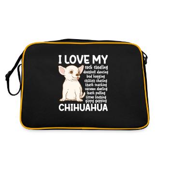 Chihuahua chien chien école chien propriétaire cadeau - Sac Retro - noir/or - Dos