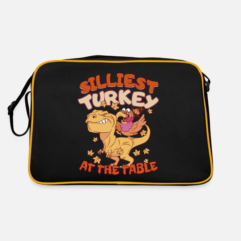 La dinde T-Rex la plus stupide de Thanksgiving à table Sac Retro