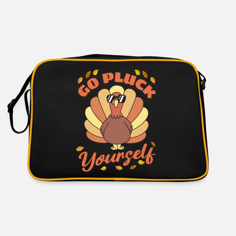 Drôle de dinde Allez vous plumer Hunter Thanksgiving Sac Retro
