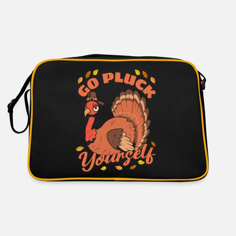 Drôle de dinde Allez vous plumer Hunter Thanksgiving Sac Retro