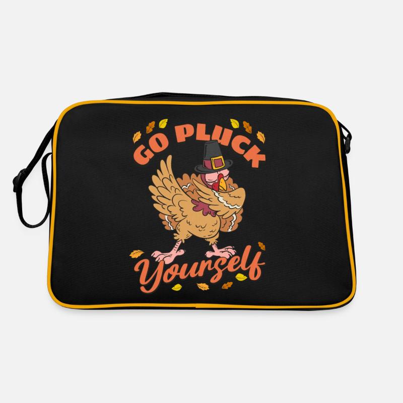 Drôle de dinde Allez vous plumer Hunter Thanksgiving Sac Retro