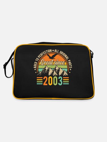 Millésime 2003 Anniversaire - Sac Retro - noir/or - Dos