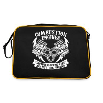 Car Workshop Mechanic Mechanics - Retro Bag - black/gold - Back