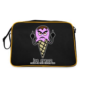 Crème glacée grincheuse - Sac Retro - noir/or - Dos