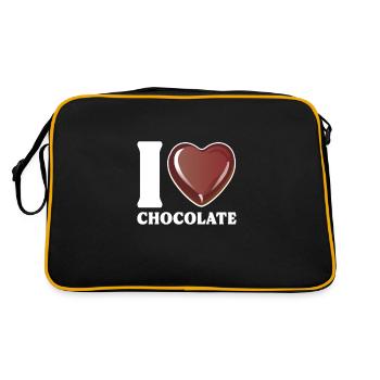 Chocolat Chocolat Nourriture Cacao Cadeau - Sac Retro - noir/or - Dos